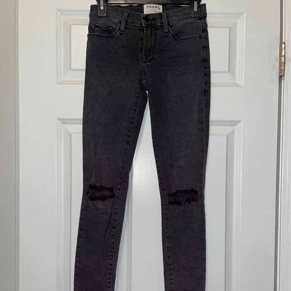 Frame Denim Ripped Skinny Jeans Women’s Size 24